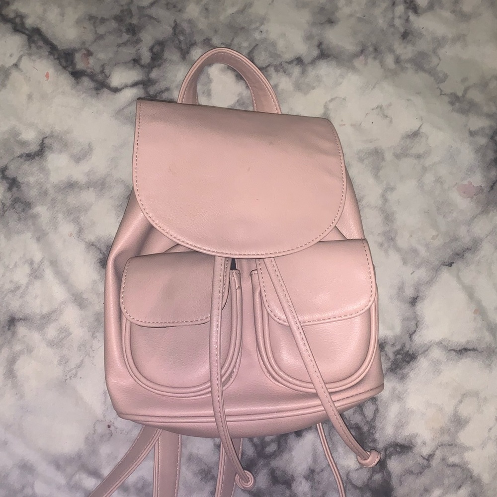 Blush pink mini backpack